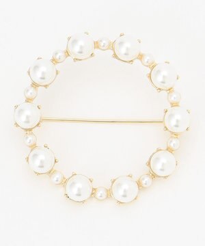 サークルパールブローチ