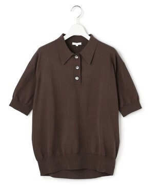  【R(アール)】アイスニット 襟付きデザイン トップス