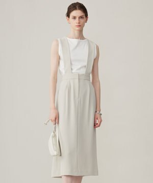  【洗える】ライトダブルクロス ジャンパースカート