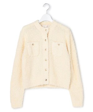  【GOLD LABEL】リボンモールツイード ニットカーディガン