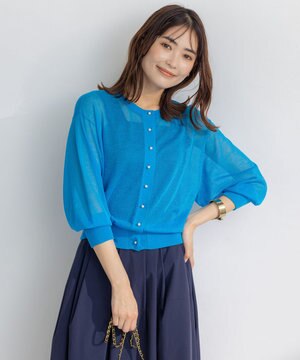 【洗える・2WAY】シアーニット カーディガン