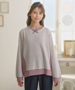  【150-160㎝】 フロストフラワージャガード トレーナー