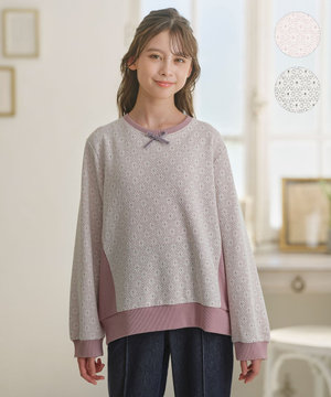 【150-160㎝】 フロストフラワージャガード トレーナー