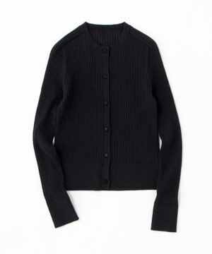 シアーリブ ニットカーディガン