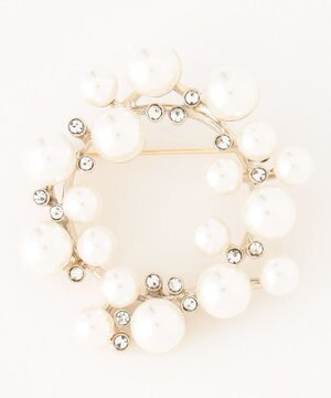  サークルパール調 ブローチ