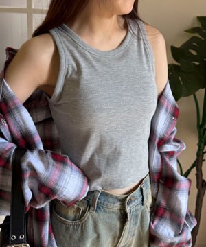 【カップ付きインナー/SMサイズ展開】なちゅ盛れカップインアメスリタンク