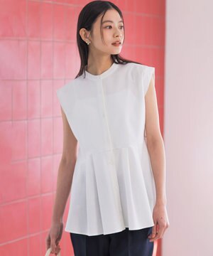  【先行予約】ツイルジャージーペプラム カットソー