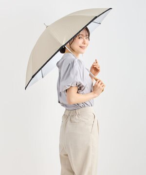  Fuwacool(フワクール) フワクールホワイト 晴雨兼用日傘 折りたたみ傘 プレーングログラン 軽量 一級遮光／遮熱／UV