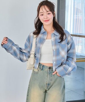  チェックショートシャツ