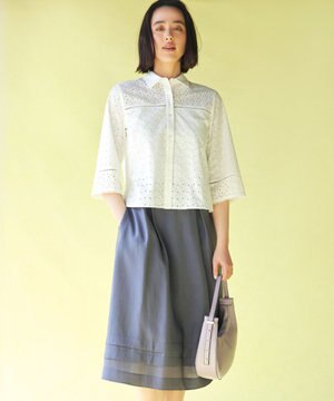  ラメオーガンジー スカート