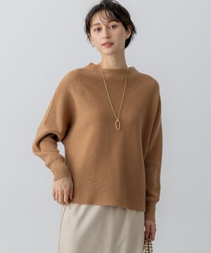  【洗える】ウールカシミヤラメ ドルマンスリーブ ニット