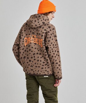 【MEN】SNOW LEOPARD柄フーディー