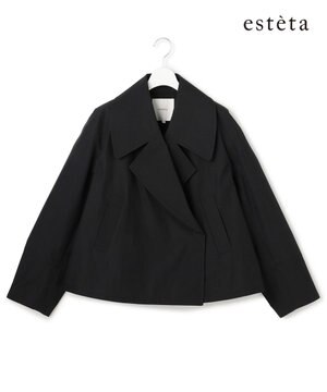  【エステータ】ウールミックスクロス ショートジャケット