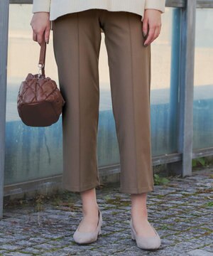  【日本製】【洗える】すふれ起毛ワイドパンツ