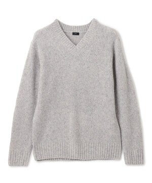 エクストラファインブークレ　Vネックニット