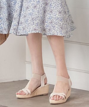  【美人百花7月号掲載】クラッシィウエッジゴム サンダル