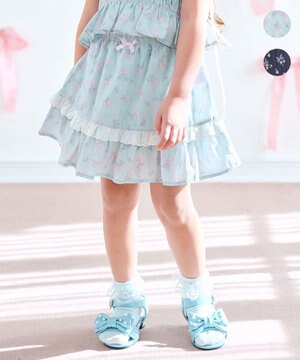  フラワー×リボン スカパン