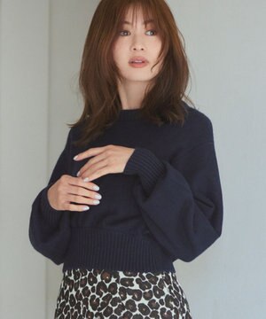  【洗える】カシミヤブレンドバルキー ニット