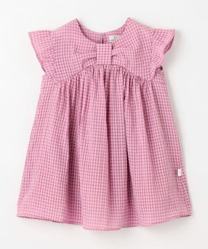  【100㎝】ギンガムサッカー ワンピース
