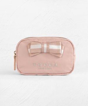  【WEB限定】BICOLOR RIBBON POUCH ポーチ