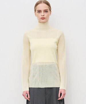  シアーニット コンビトップス