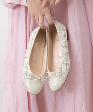  【Bridget Birkin】ラメツイードバレエシューズ