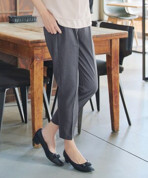  【小倉優子さん着用・洗える】カラーテーパードパンツ