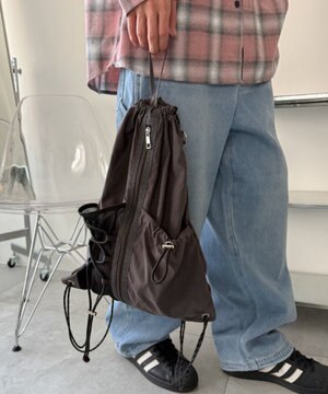  【ユニセックス着用ITEM】センターzipナップサック