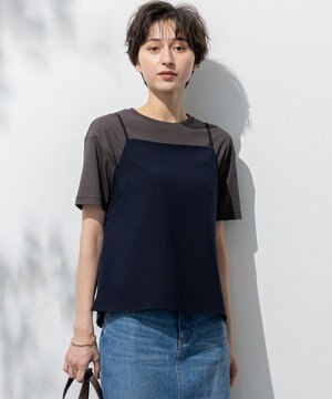  【吸水速乾/UVカット/接触冷感】ストレッチジョーゼット キャミソール