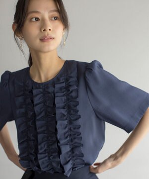  【WEB限定】ヴィンテージジョーゼットフリル ブラウス