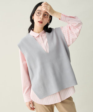 Vネックニットベスト