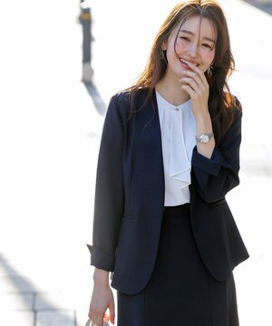  【UVカット・接触冷感・吸水速乾】スマートビューティストレッチ ノーカラージャケット