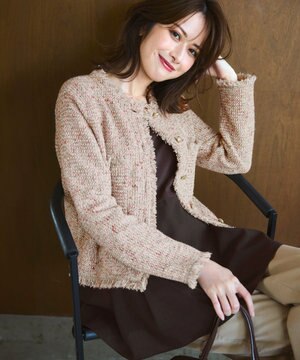 【見上愛さん着用/GLOW11月号掲載】ツイード ニット ジャケット