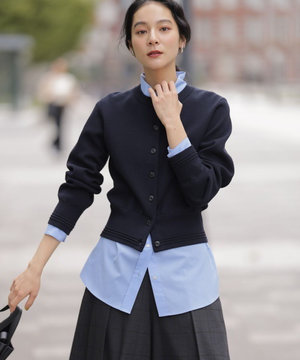 【加藤ローサさん着用】スムースストレッチジャケット カーディガン