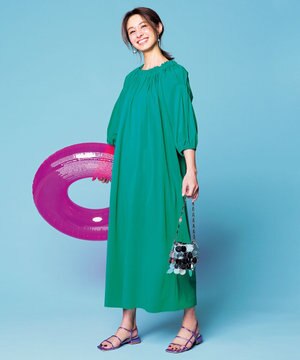 【撥水/UVケア/接触冷感】シャカ楽ストレッチ ワンピース