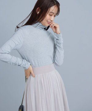  ラメシアーリブタートル カットソー