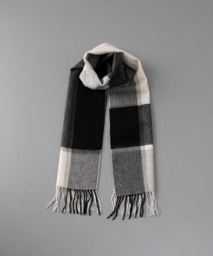  foulatelier　フラトリエ　カシミヤ起毛 チェックマフラー