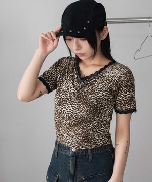  レオパードレースちびT