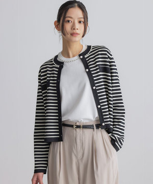 【WEB限定】クリアストレッチビジューレーン カーディガン