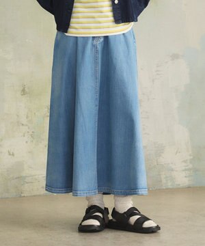  【WOMEN】ライトダンガリー デニムスカート