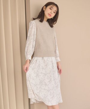  【セットアイテム】ニットベストセット ワンピース
