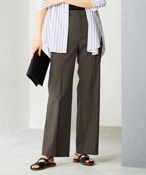  【接触冷感・UVカット・吸水速乾・洗える】シェルタリングオックスストレート パンツ