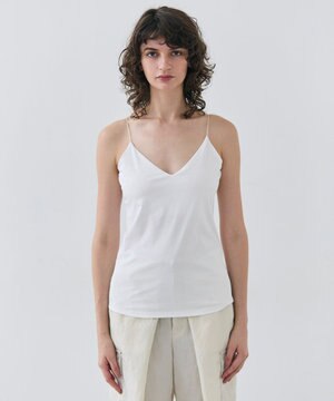 【洗える・Precious 7月号掲載】ABELIA / コットンVラインカップ付きキャミソール