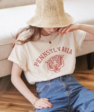  【ANGIE VINTAGE】カレッジロゴプリントTee