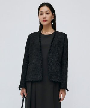 【CLASSY.1月号掲載】ルレックスツイード ノーカラージャケット