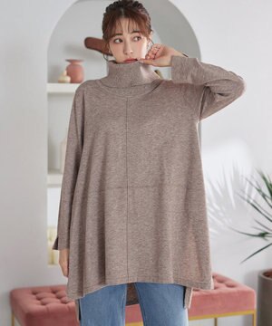  まろやかタートルニットチュニック