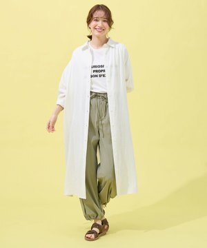  ヨーロピアンリネンシャツワンピース
