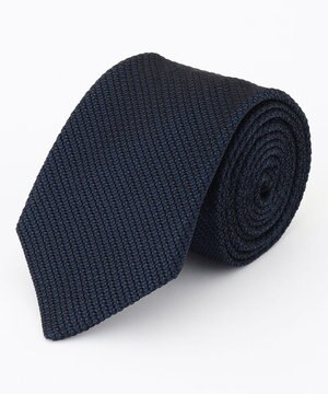  【KUSKA×J.PRESS ALL HANDMADE GRENADINE COLLECTION】ダークネイビー無地 ネクタイ