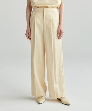  【ReNAVE 洗える】グロスサテン パンツ