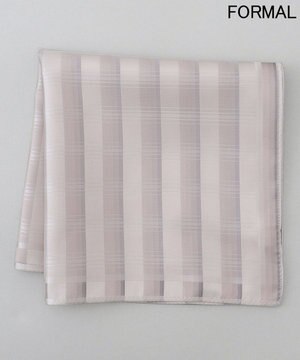  【WEAR BLACK】シルク100％ フォーマルチーフ_チェック